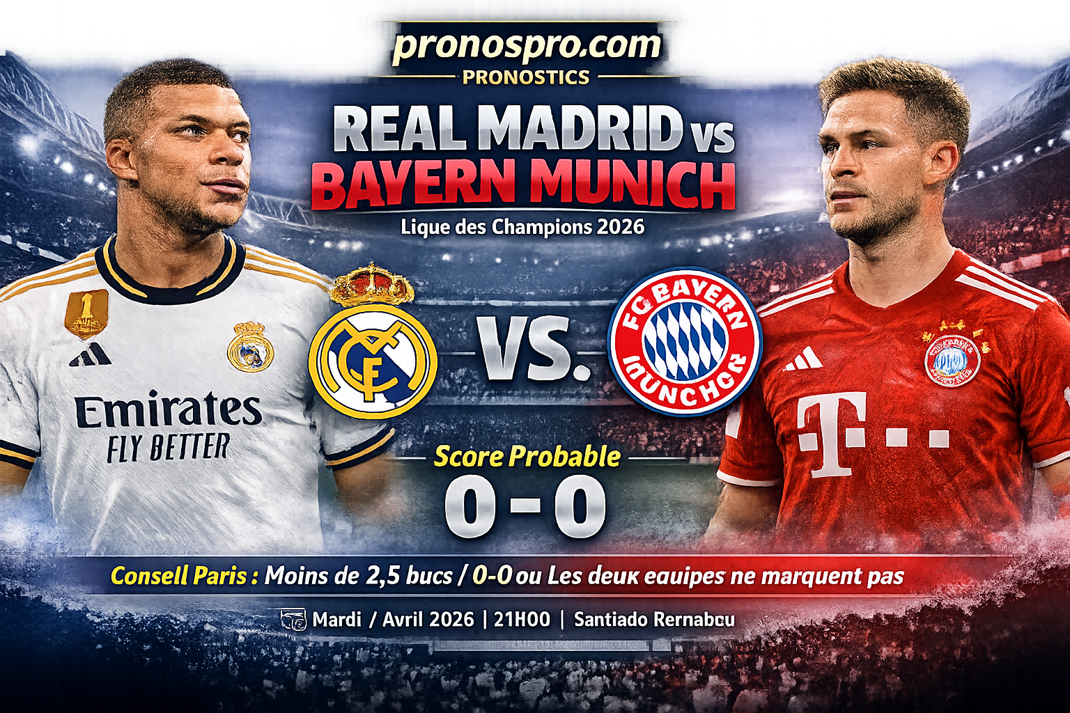 Real Madrid vs Bayern Munich analyse et pronostic Ligue des Champions 2026